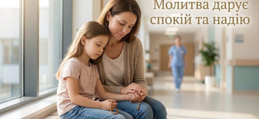 Людина молиться перед операцією, тримаючи в руках свічку