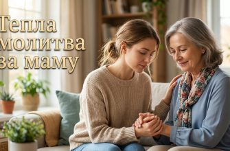 Жінка зі свічкою молиться за маму біля ікони
