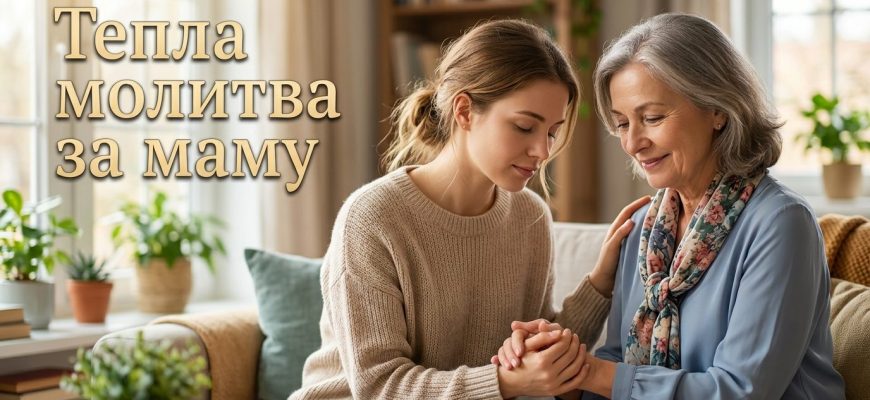 Жінка зі свічкою молиться за маму біля ікони