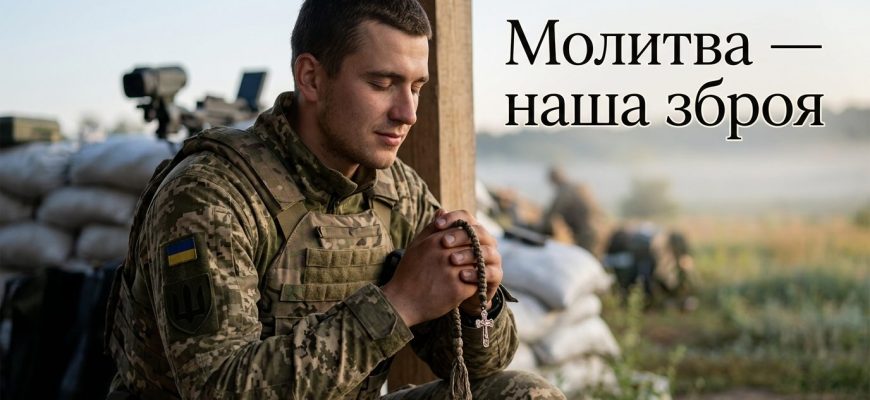Людина запалює свічку перед іконою, молячись за воїнів