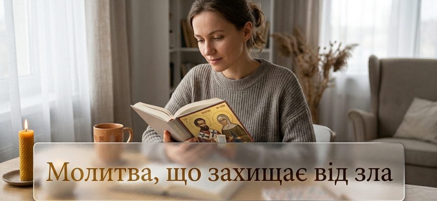 Старовинна книга з молитвами та запалена свічка на столі